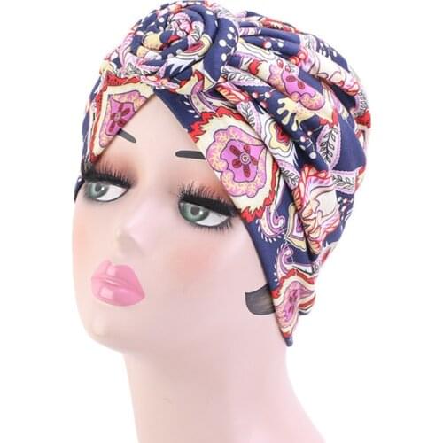 Turban African Pattern Cotton Women Hair Caps Knot Headwrap Fashion Warm Bandana Hats Ladies Cap Night Sleep Hair Styling Tools