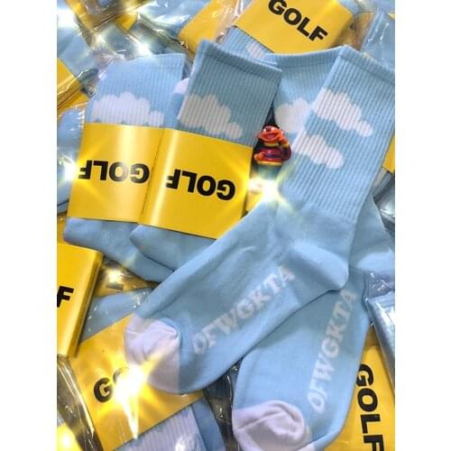 Crew Street Fashion Socks Los Angeles Genius Blue Sky Future White Clouds Pop LA Middle Standard Casual Kill Them All Unisex Odd