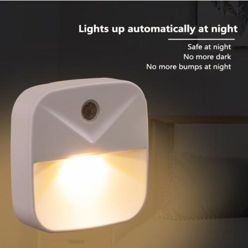Intelligent Light Control Night Light EU US Plug LED Lamp Plug-in Energy-saving Light Kitchen Bathroom Bedroom Dormitory Light