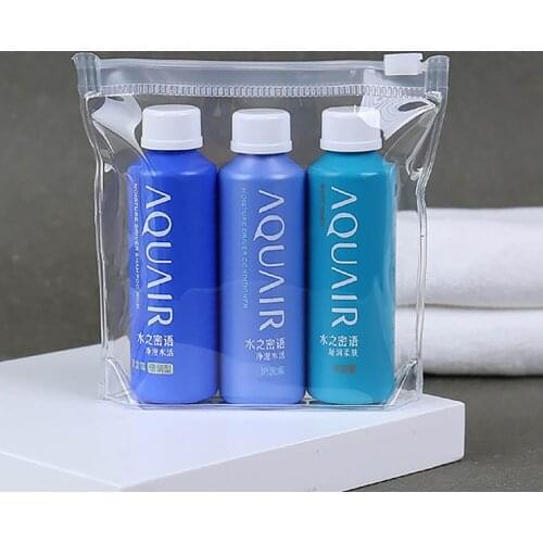 Eva Zipper Women Cosmetic Bag New Transparent Cosmetic Small Packaging Gift Bag Plastic Spot Toiletry Toilet Women Makeup Bags