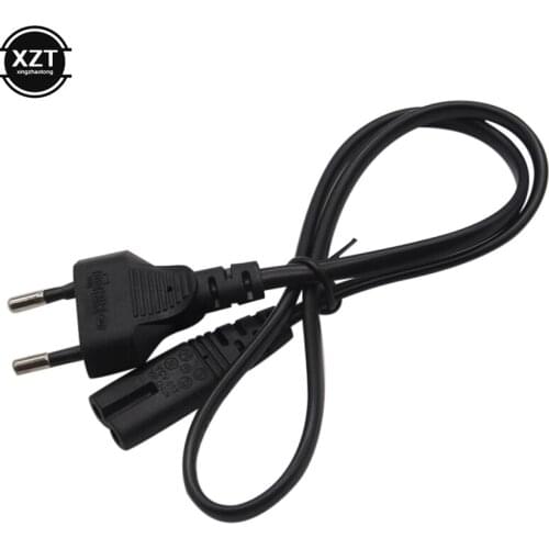 1pc 0.6M 2ft-Prong Pin AC EU Power Cable High Quality Portable Wire Conductor Power Cord For Desktop Laptop