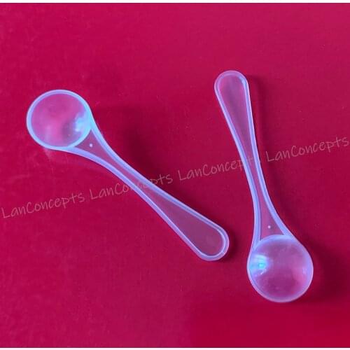 100pcs/lot 1.2 gram Measure Spoon 2.5ml Plastic Measuring Scoop 1.2g PP Spoons - clear free shipping