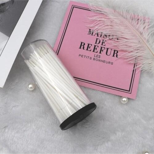 100Pcs Disposable Makeup Micro Brush Eyelashes Extension Individual Lash Removing Cotton Swab Brush For Mascara False Lash Tools