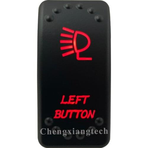 12V 20A / 24V 10A Dual Red Led 5P On Off SPST Rocker Switch Left Button Waterproof for Car Boat Truck Circuit Breaker