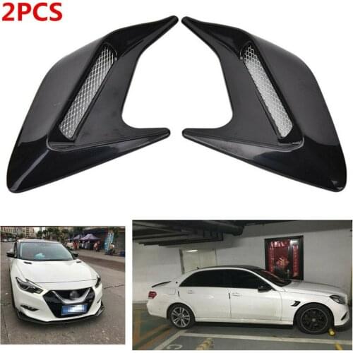 2pcs Shark Gill Design Car Auto Side Vent Air Flow Fender Intake Sticker Car Simulation Side Vents Decorative