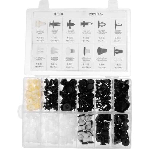 292Pcs Mixed Door Hood Bumper Trim Plastic Clip Car Body Fender Fixed Clamp Fastener For Toyota Clips Boxed Packing
