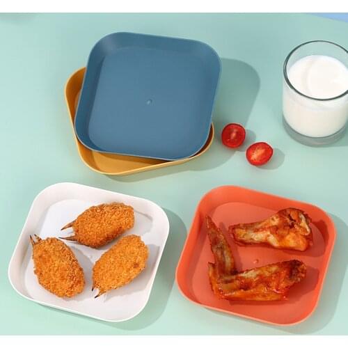 3 Pcs Kitchen Plastic Food Sauce Dish Small Vinegar Taste Board Snack Plates Household Fruit Plate