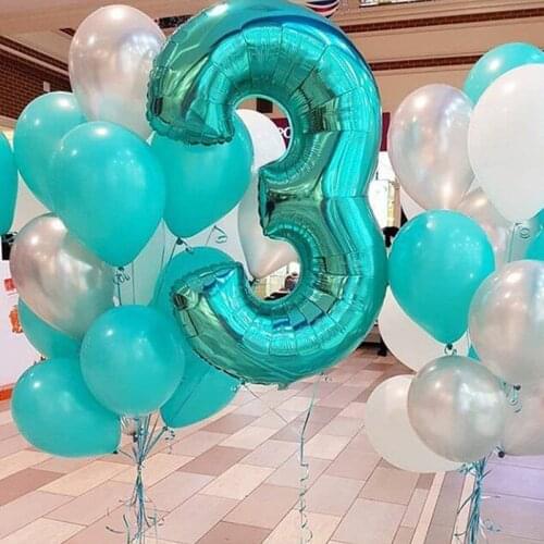 40inch Number Foil Balloons Wedding Decorations Birthday Party Digit Inflatable Helium Balloons Baby Shower Supplies