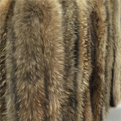 60cm real raccoon leather fur wholesale fashion hat gunuine fur fabric