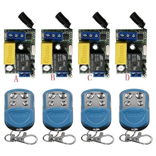 AC220V 1CH 10A Receiver Remote Control Garage Door RF Wireless Remote Control Switch System shutters lamp/ window