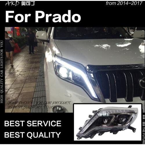 AKD Car Styling for Toyota Prado LC150 LED Headlight 2013-2017 Prado LED DRL Hid Head Lamp Angel Eye Bi Xenon Beam Accessories