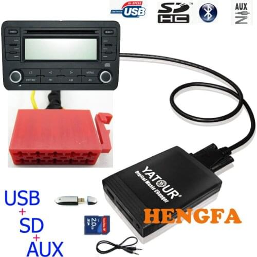 Yatour YT-M06 Car Digital CD Music Changer USB MP3 AUX adapter For VW Gamma 4 Head Unit 10-Pin yt-m06
