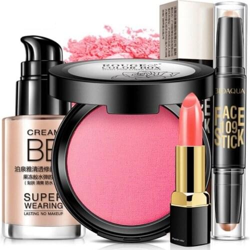 Brand Combination makeup set,Fashion cosmetics kit,Anti-wrinkle Concealer,WaterProof Contour stick,East to wear Lipstick,Blush