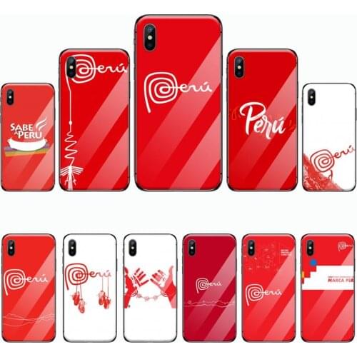 Marca Peru Chile Flag Lovely cute Phone Case Tempered glass For iphone 5C 6 6S 7 8 plus X XS XR 11 PRO MAX