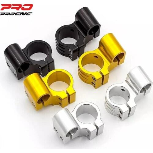 Black 7/8" 22mm CNC Universal Motorcycle Racing Adjustable Handlebar Clip On Higher Raised Riser Handle Bar Clip ons Cafe Racer