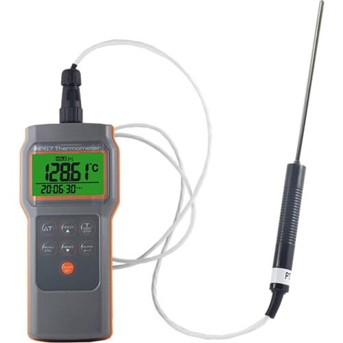 High precision ±0.15℃ AZ8821 digital resistance thermometer accurate Pt100 probe IP 67 waterproof kitchen thermometer