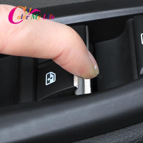 Color My Life ABS Chrome Car Door Window Switch Lifter Button Cover Trim for Chevrolet Cruze Sedan Hatchback 2009 - 2014