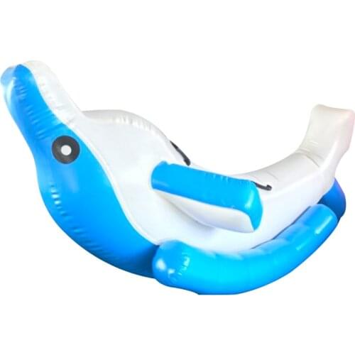 3m Huge Inflatable Dolphin Kids Ride On Animals Toys Children Rocking Horse Chair Air Sealed Water Grassland Play Park Equipment
