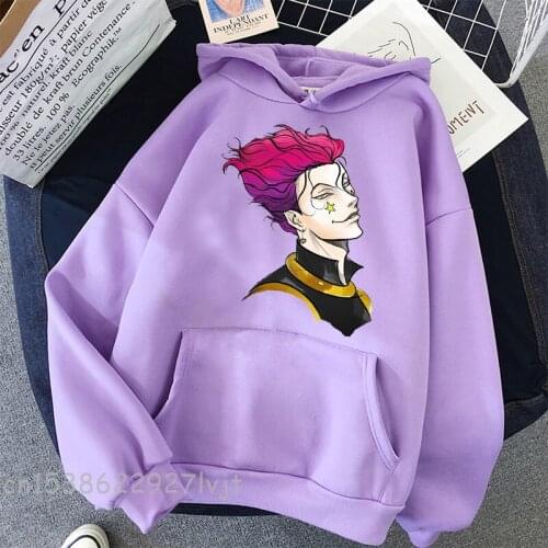 Hunter X Hunter Anime Printed Hoodie Pullover Sweatshirts Women Men Kawaii Poleron Mujer Kangaroo White Hoodie O-Neck