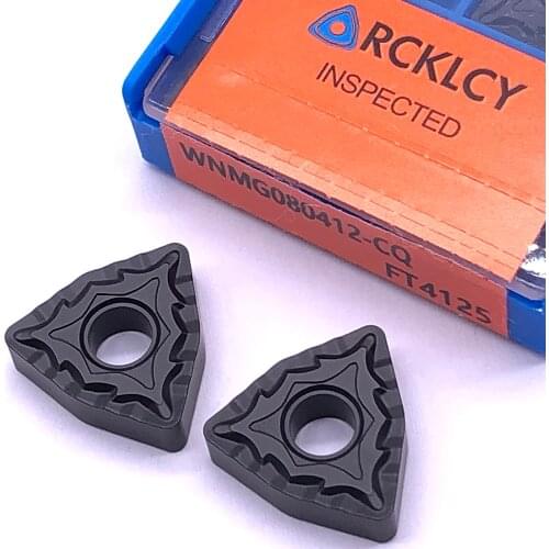 10pcs RCKLCY WNMG080412 CQ FT4125 Carbide Inserts CNC Lathe Cutter Turning Tools Tungsten Insert Machining steel