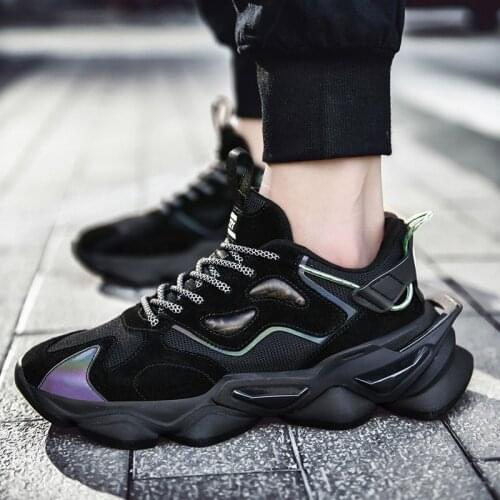 Fashion Sneakers Platform Shoes Men Chunky Casual Sneaker Black 2020 New Man Tenis Masculino Zapatillas Para Hombre Basket Homme