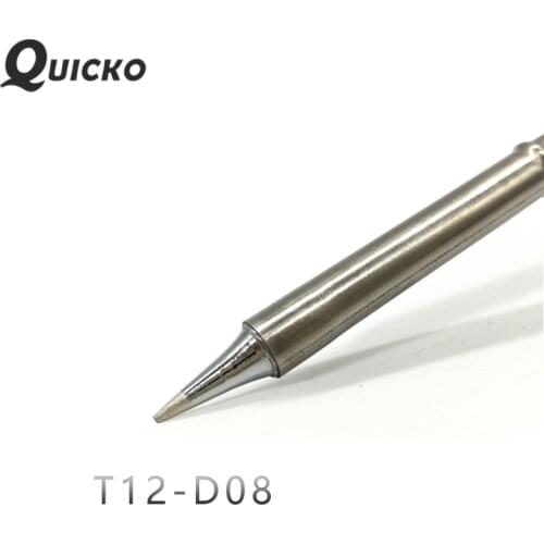 QUICKO T12-D08 Shape D series Welding iron tips 70W for FX9501/951/907 T12 Handle OLED&LED station
