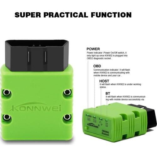 PIC18f25k80 ELM327 3.0 OBD2 Scanner KW902 Bluetooth Autoscanner For BMW E39 E46 X3 X4 X5 X6 E60 E90 E36 12V Vehicle