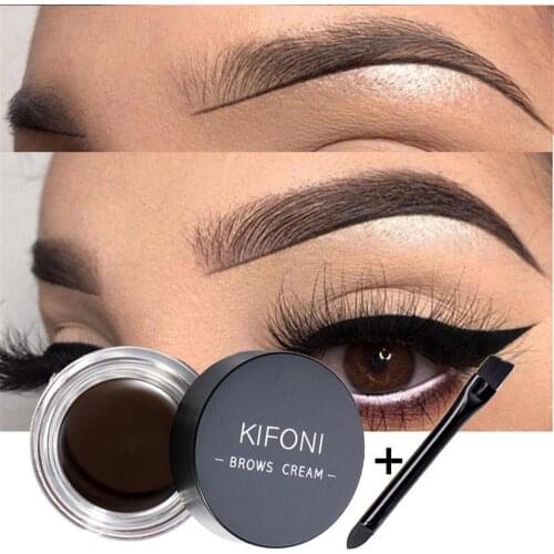 Professional 5 Color Eyebrow Tint Makeup Waterproof Eyebrow Pomade Gel Enhancer Cosmetic Eye Makeup Eye Brow Cream with Brush