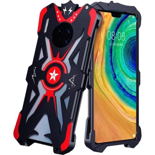 For Huawei Mate 30 Pro Mate30 Case Armor Heavy Dust Metal Aluminum Protect Phone Case Cover Bracket Raytheon Shockproof Armor