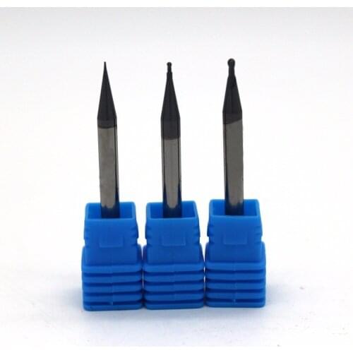 R0.5*4*50/R0.75*4*50 of 2 flutes HRC 45 ball nose mill cutter carbide end mills CNC machine milling tools