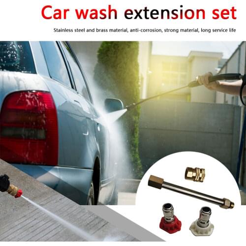 High Pressure Washer Spray Car Washing Water Gun Extension Wand Kit Connector Spray Bottle Car Cleaning Tool Set