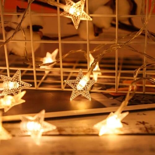 Merry Christmas Star Snowflake Light String Christmas Decorations for Home Cristmas Ornaments Christmas Tree Decor New Year 2022