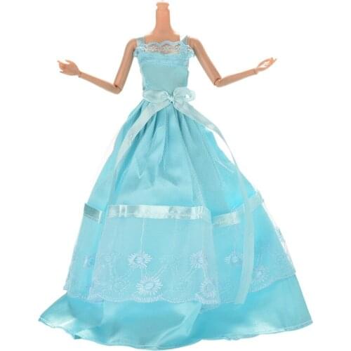 Chic 1PC Beautiful Handmade Party Clothes Dress For Sling Lace Party Dress For 11 " Doll Color Random