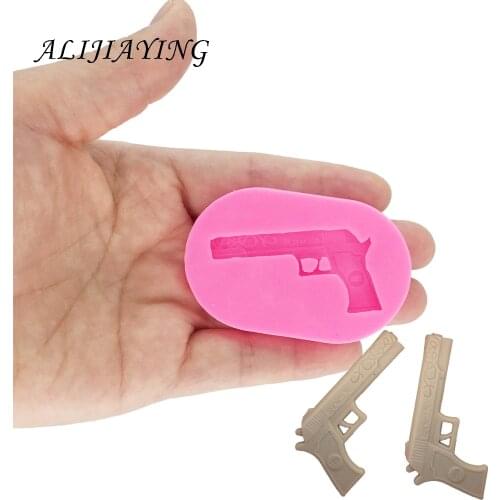 Mini Gun Toy Shape Silicone Cake Molds Bakeware Decorating Cartoon form cakes mold DIY Soap Molds for kids DY0029