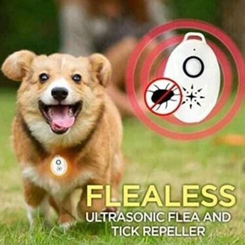 New 2021 USB Ultrasonic Pest Reject Flea Tick Lice Repeller Anti Bug Insect Repellent for Cat Dog Pets Supplies