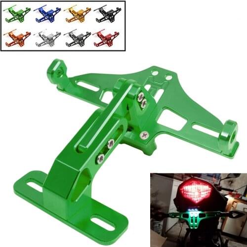 For Kawasaki NINJA 250r 300 400 650 1000 Z400 Z650 Z800 Z900 Z1000 SX ZX6R ZX9R ZX12R ER6N/F Universal Rear License Plate Holder