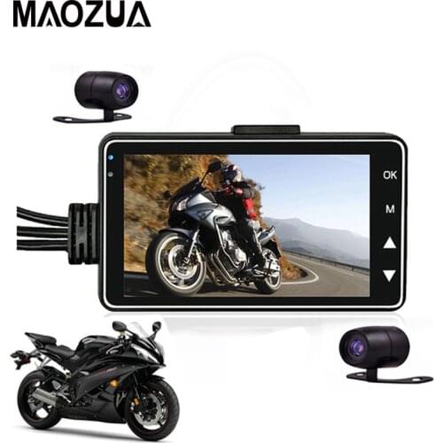 Motorcycle DVR Camera Motor Motorbike Dash Cam with Special Dual-track Front Rear Recorder Dashcam