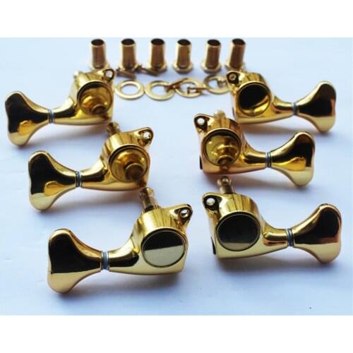 1 set 6 pcs gold diecast guitar machine tuner, guitar tuning pegs