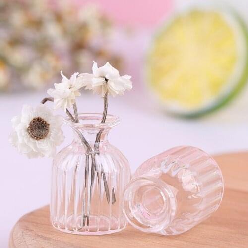 1 Pc 1:12 Dollhouse Miniatures Glass Vase Model Doll House Flowerpot Vase Decor Toy Decor Doll House Accessories