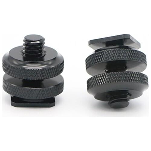 10PCS 3/8 inch Tripod Mount Screw with Double Layer to Flash Hot Shoe Adapter Holder Camera Hot Shoe and 3/8" Screw Hole