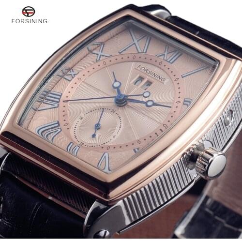 2017 FORSINING Mens Mechanical Business Watch Aauto Date Stainless Steel Dress Clock Self Automatic Fashion Brand Wristwatches