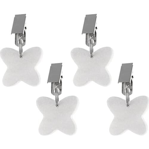 4Pcs Butterfly Tablecloth Weights Table Cover Weights Metal Clip Tablecloth Pendant Stone Table Weights Hangers for Home