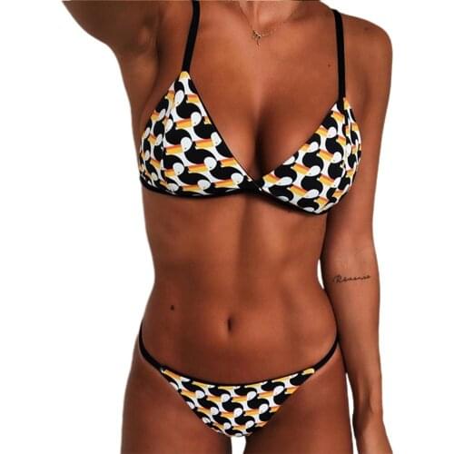 6 Styles Newest Arrival Women Split Bikini Sling Bra Snakeskin Floral Briefs Low Waist Beach Pool Party Bathing Suit Outfits