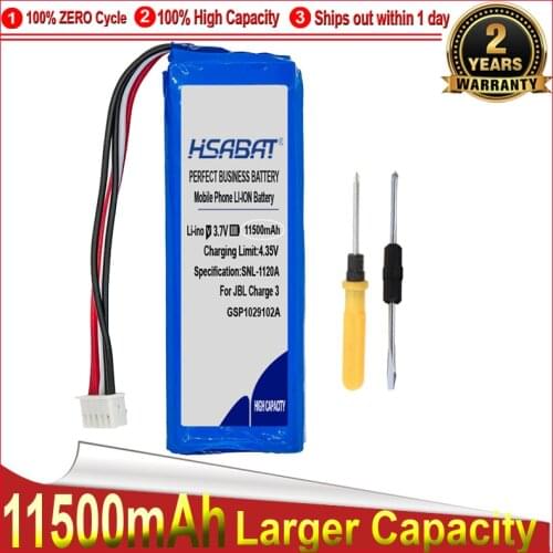 HSABAT 0 Cycle 11500mAh Battery for JBL Charge 3 Accumulator . check the place of 2 red wires