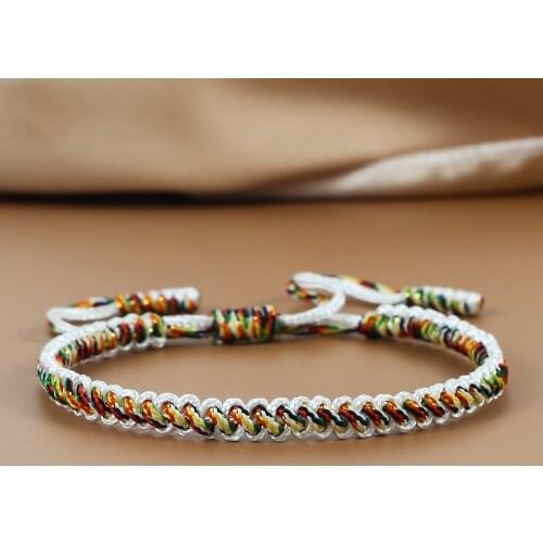 Retro Wrap Bracelet Multicolor String Lucky Rope Woven Bracelets Bangles Handmade Couple Men Women Wristband Best Friend Jewelry