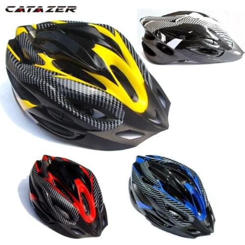 Catazer MTB Road Bicycle Bike Helmet Cycling Mountain Adult Outdoor Sports Safety Helme 4 Colors General Cycling Equipment