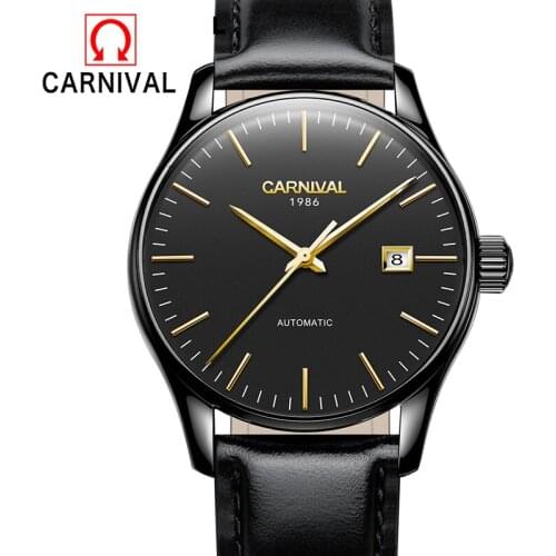 CARNIVAL 2017 Watches Men Luxury Top Brand Mechanical Watch Simple Fashion business sport casual Wristwatch relogio masculino