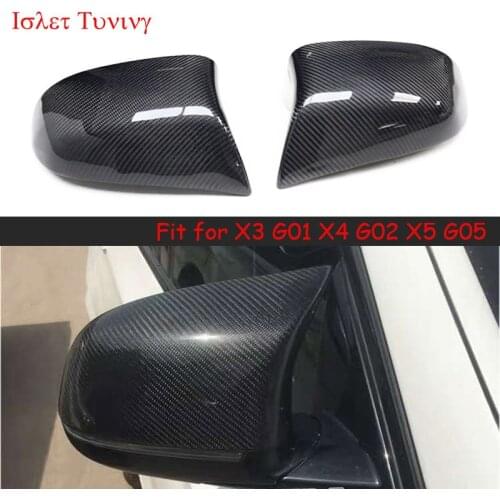 G01 M look Carbon Fiber Mirror Cover for BMW X3 G01 X4 G02 X5 G05 Side Door Rearview Cover Caps 2018 2019 2020