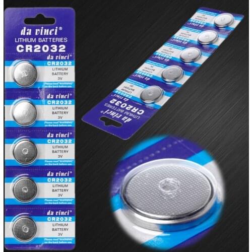 5PCS Button Battery 3V CR2032 BR2032 DL2032 ECR2032 Cell Coin Lithium Li-ion Batteries Promotion Watch Computer LED Light Electr