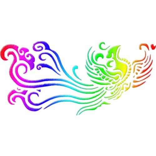 2pc Dragon Phoenix Pattern Painting Template Stencils For Wall Scrapbooking Album Coloring Embossing Office School Supplies